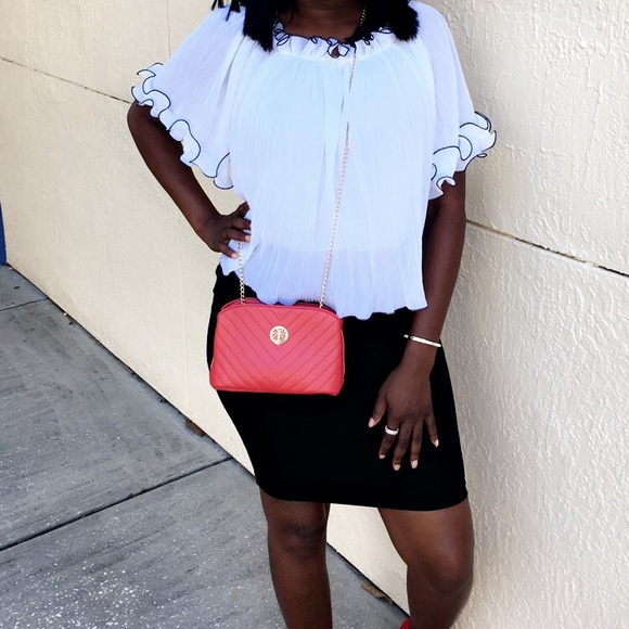 White Ruffle Blouse - Picture 2 of 2